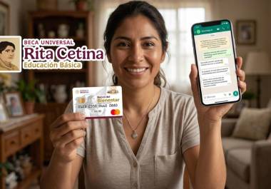 Desde el pasado 18 de mayo comenzó la entrega de tarjetas de la Beca Rita Cetina para estudiantes de primaria por el apoyo económico anual de dos mil 500 pesos para Útiles y Uniformes Escolares.