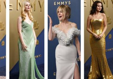 Brillo, tonos suaves, flores y minimalismo de los años 90 protagonizaron algunos de los vestidos más destacados de la ceremonia.