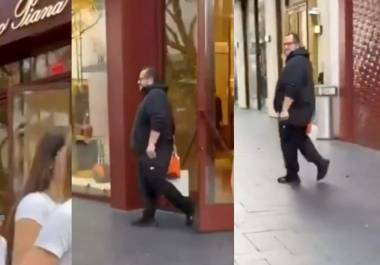 La tienda se dedica a la venta de ropa y accesorios de lujo extremo, en el video se alcanza a ver a López Beltrán con un par de bolsas.