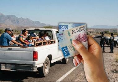 Transportar personas en la caja de una camioneta puede costar hasta 2,932 pesos en carreteras federales.