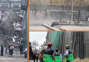 Cuerpos de emergencia se movilizaron este lunes en las imediaciones de la estación Metro San Antonio Abad en la Ciudad de México.