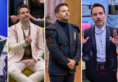 Los trajes de Memo Schutz no son convencionales: cada uno toma elementos de un deporte diferente y requiere semanas de trabajo para llegar a la televisión.