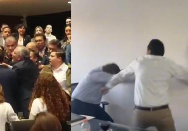 La tarde de este jueves se registraron conatos de riña que han sido captadas en video, una en el pleno del Senado de la República y otro más en las instalaciones del Congreso estatal de Chiapas.