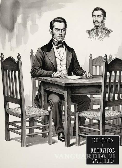 $!Representación de José Francisco Bernardino de la Peña como autoridad municipal, busto arriba a la derecha del Presidente Melchor Múzquiz.