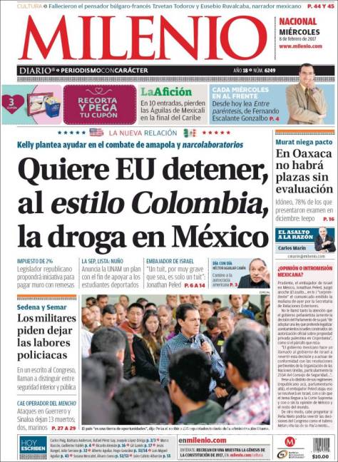 $!Titulares Prensa Nacional 08/02/2017