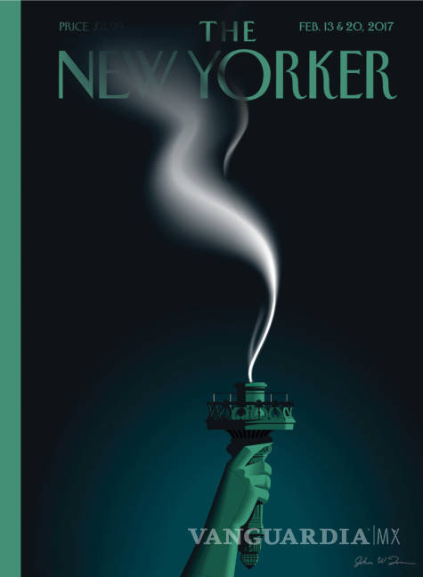 $!Por Trump, The New Yorker 'apaga' la antorcha de la Estatua de la Libertad