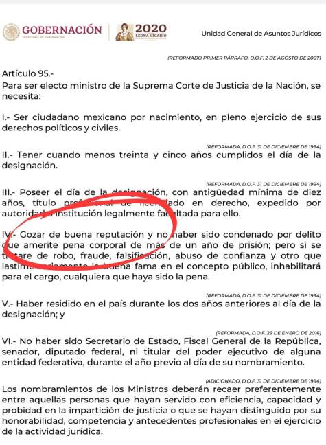 $!Requerimientos para ser nombrado ministro de la SCJN, según la Constitución Política de los Estados Unidos Mexicanos.