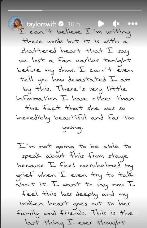 $!La estrella aseguró que no hablará del tema en el escenario porque se siente con el corazón roto.