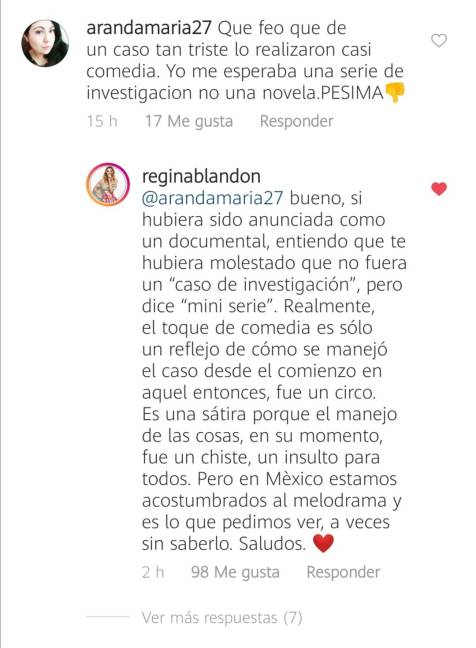 $!Regina Blandón contesta a todas las críticas que ha recibido por ‘Historia de un Crimen: La Búsqueda’