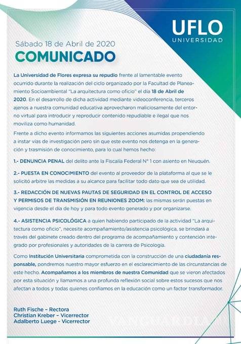 $!Exhiben el abuso de una niña durante clase virtual, usaban Zoom