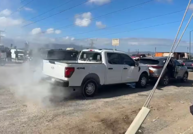 Los hechos se registraron alrededor de las 9:00 horas en el cruce de la Avenida Lázaro Cárdenas y la calle Horticultores. FOTO: Captura de pantalla