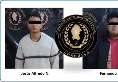 Jesús Alfredo y Fernando, ambos de 19 años y con domicilio en el ejido Las Margaritas, en el municipio de Matamoros.