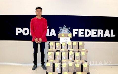 Nervios delatan a joven que transportaba 33 kilos de cocaína