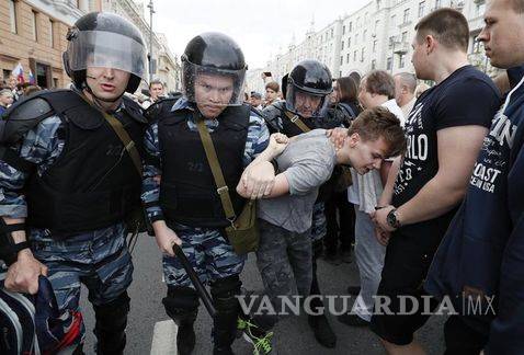 $!Detienen a casi 2 mil en protestas en Rusia