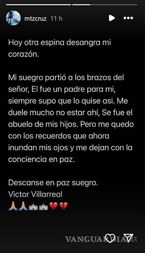 $!El músico se despidió de su suegro públicamente.