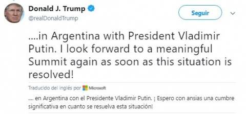 $!Cancela Donald Trump reunión con Vladimir Putin en el G20