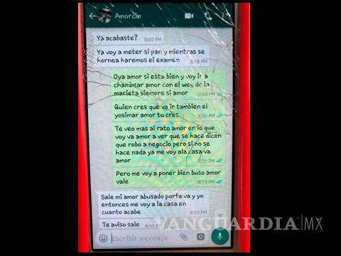 $!Antes de ir a robar le avisa a su ‘amor’ por ‘whats’, 'que te valla muy bien' le dice ella