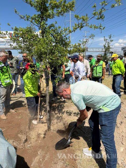 $!Colaboradores de Tupy participaron en la Mega Reforestación, contribuyendo a la recuperación de áreas verdes en Ramos Arizpe y Saltillo. FOTO: CORTESÍA