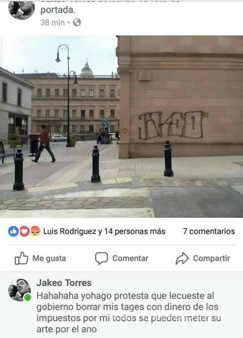 $!Vandalizan edificio del Centro Histórico de Saltillo