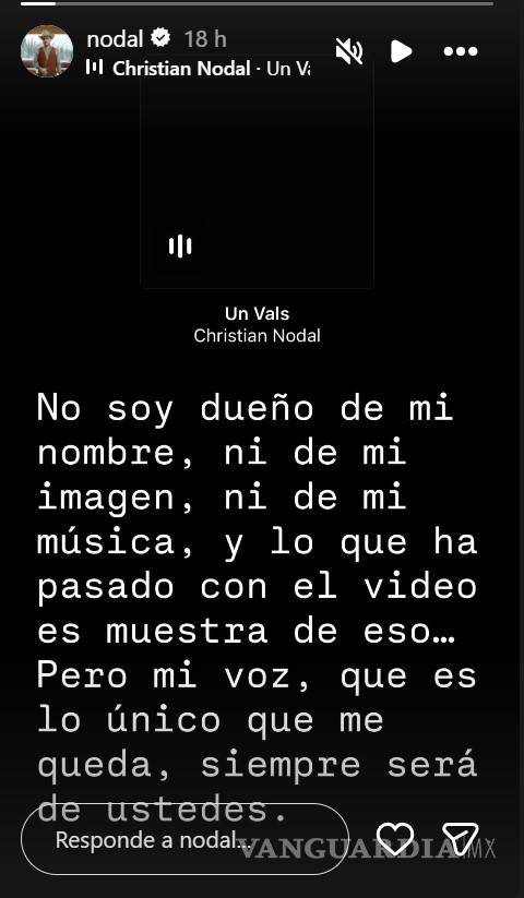 $!Polémica por ‘Un Vals’: Nodal asegura que no controla su imagen ni decisiones creativas
