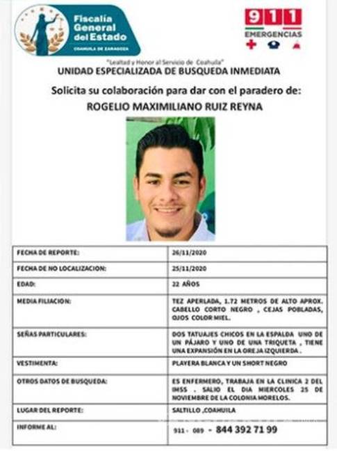 $!Encuentran cuerpo en Sierra Zapalinamé, investigan si se trata de Rogelio; enfermero desaparecido en Saltillo