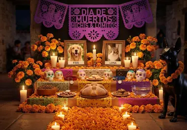 La llegada de nuestros seres queridos comienza desde el 27 de octubre, cuando se honra a los animales fallecidos y se prepara con altares para recibirlos.