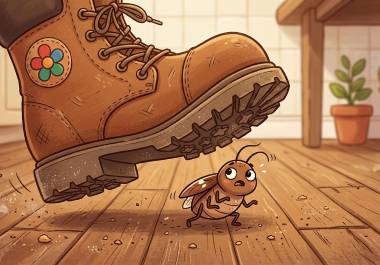 Aplastar una cucaracha puede parecer una solución rápida, pero en realidad empeora el problema.