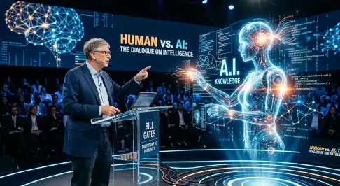 Imagen creada a través de la inteligencia artificial. Bill Gates alerta que la Al es una grave amenaza para los empleos y la vida humana.