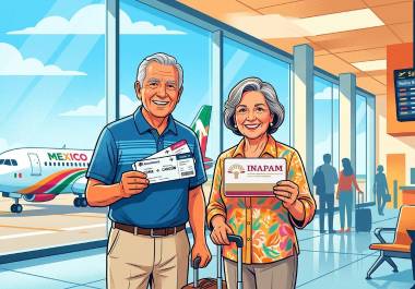 Las personas mayores de 60 años con credencial INAPAM pueden acceder a tarifas preferenciales en vuelos de Mexicana de Aviación, Aeroméxico y beneficios de membresía en Volaris.