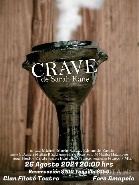$!‘Crave’ de Sarah Kane: El ansia que se come la escena