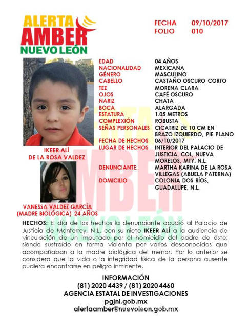 $!Localizan en Saltillo a niño de 5 años secuestrado por su madre hace un año en Nuevo León