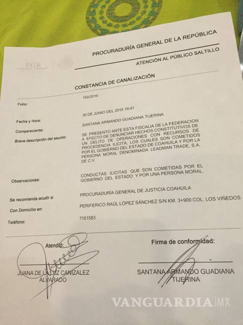 $!Rechaza PGR demanda de Armando Guadiana contra Gobierno de Coahuila