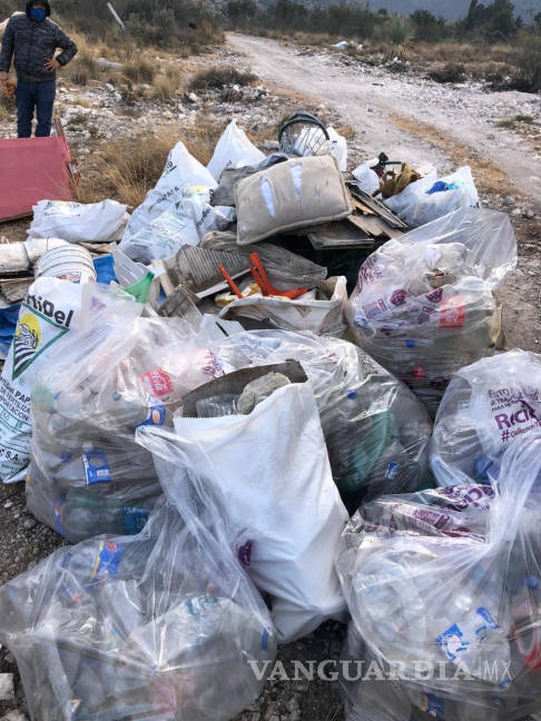 $!Recogen 400 kilos de basura en el cañón de San Lorenzo en Saltillo