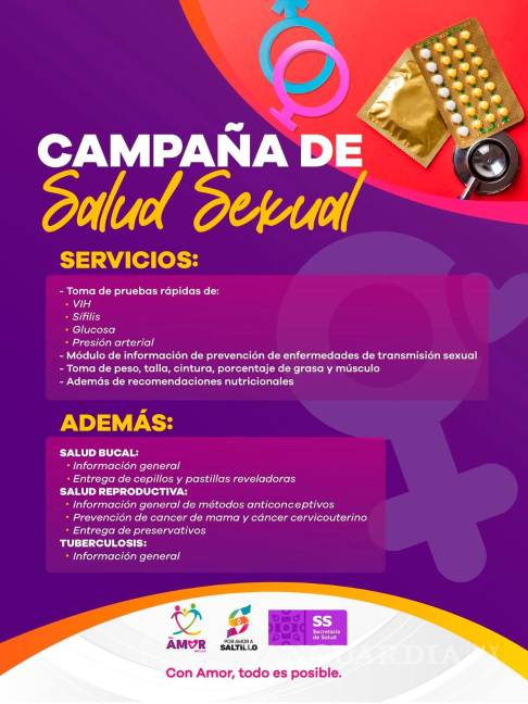 $!Salud sexual al alcance de todos en la Ruta Recreativa de Saltillo este próximo domingo