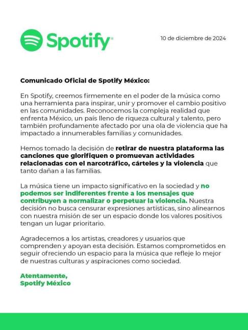 $!Spotify México elimina narcocorridos... ¿Cuál es la verdad detrás de la polémica viral?