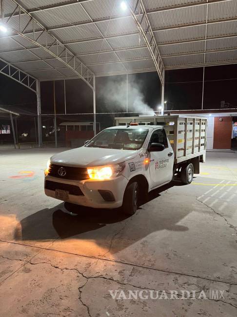 $!Personal de vectores realiza labores de nebulización en colonias de Torreón para combatir al mosquito Aedes aegypti.