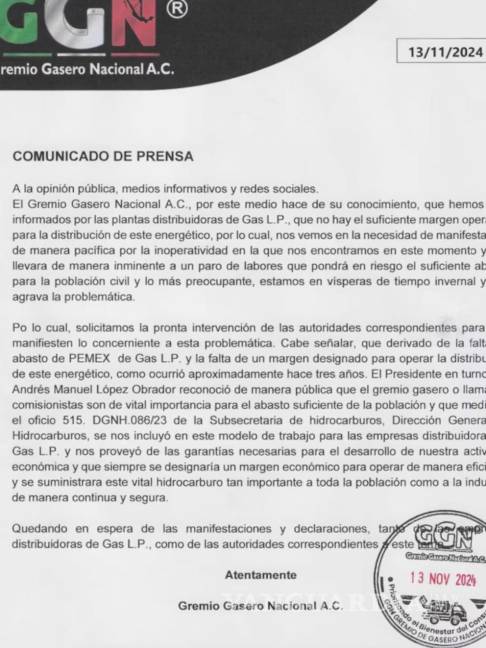 $!Sector del Gas LP anuncian paro de labores: ¿Qué estados serán afectados?