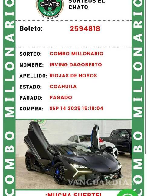 $!El sorteo le trajo al joven castañense una gran alegría.