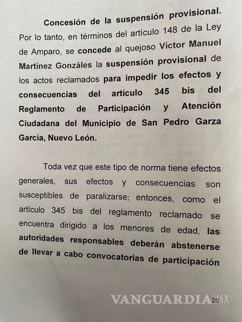 $!Un juez federal concedió un Amparo Indirecto a vecinos que lidera el activista Víctor Martínez y detuvo las intenciones del alcalde de San Pedro Garza García.