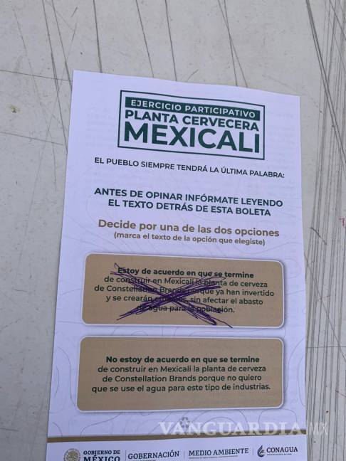 $!Denuncian acoso de activistas a ciudadanos y funcionarios durante consulta por cervecera en Baja California