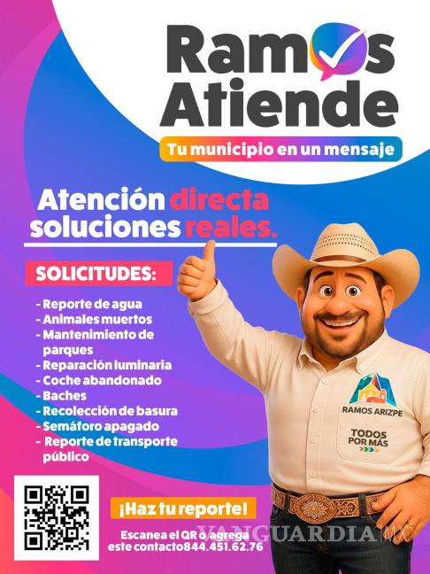 $!Presenta Tomás Gutiérrez ‘Ramos Atiende’, asistente virtual por medio de Whatsapp