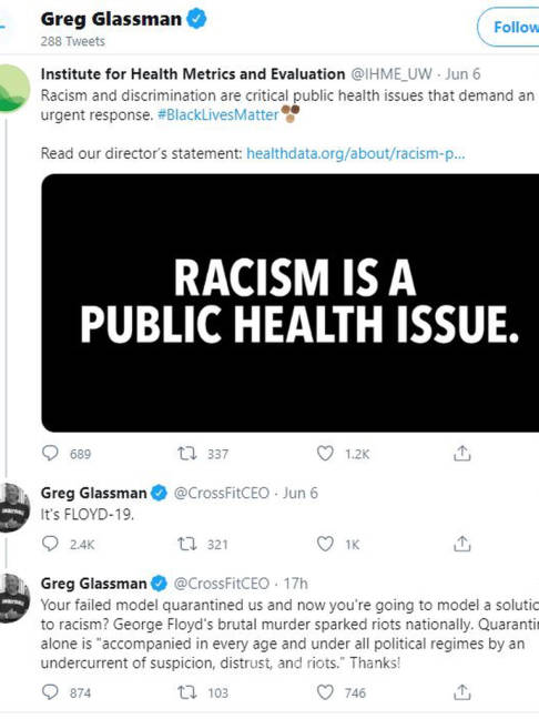 $!Greg Glassman, creador del CrossFit, se burla de muerte de George Floyd y pierde patrocinadores