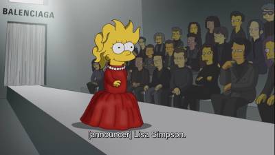 Desfilan&#39; Los Simpsons para Balenciaga en la Semana de la Moda en París