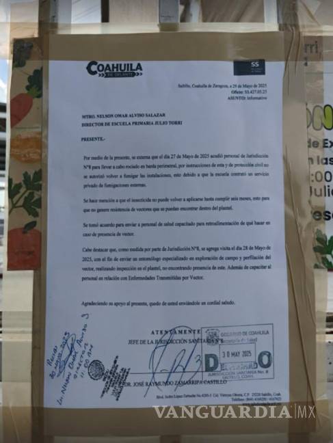 $!Pese a que la Secretaría de Salud realizó una inspección con apoyo de un entomólogo, no se encontró evidencia de infestación por garrapatas o chinches en el plantel.