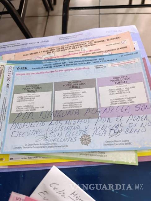 $!Ricardo, ciudadano de la colonia Ampliación Morelos, anuló su voto como protesta al considerar que las elecciones del Poder Judicial fueron una simulación, con planillas repetidas que —según dijo— favorecen al PRI.
