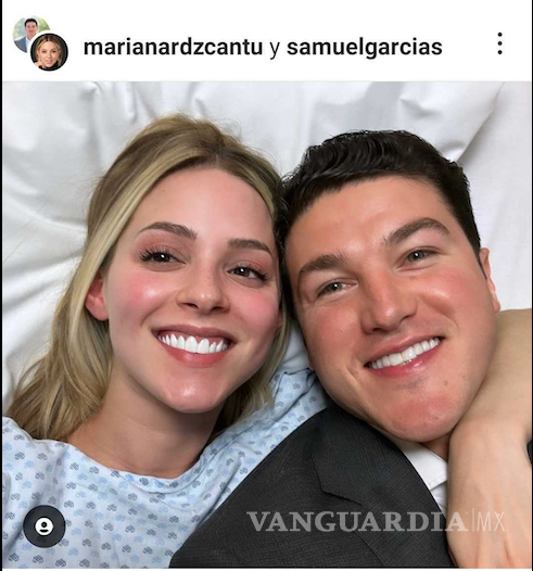 $!Mariana Rodríguez y Samuel García momentos antes del nacimiento de su hija Mariel.
