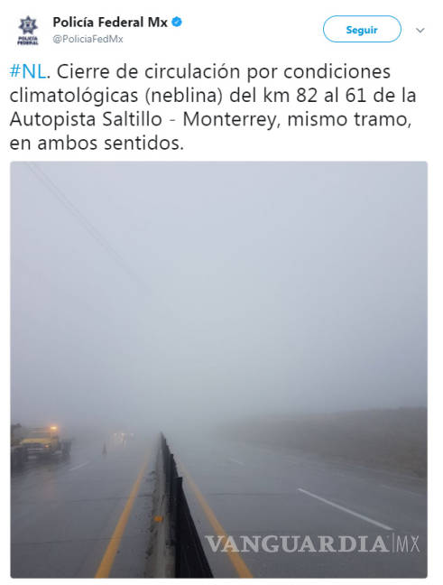 $!Accidentes y neblina nuevamente causan caos en carreteras de Saltillo a Monterrey
