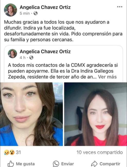 $!Encuentran sin vida a Indira Gallegos Zepeda, doctora de Chihuahua desaparecida en la Ciudad de México