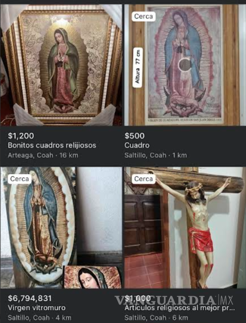 $!Saltillenses venden ‘merch’ de la Virgen de Guadalupe hasta en 7 mil pesos en Facebook