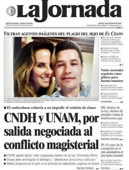 $!Titulares Prensa Nacional 18/08/2016